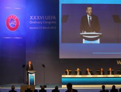 Erdoğan, UEFA Kongresi nde konuştu